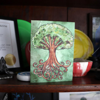 Yggdrasil Tree Norse Mythology Watercolor Card