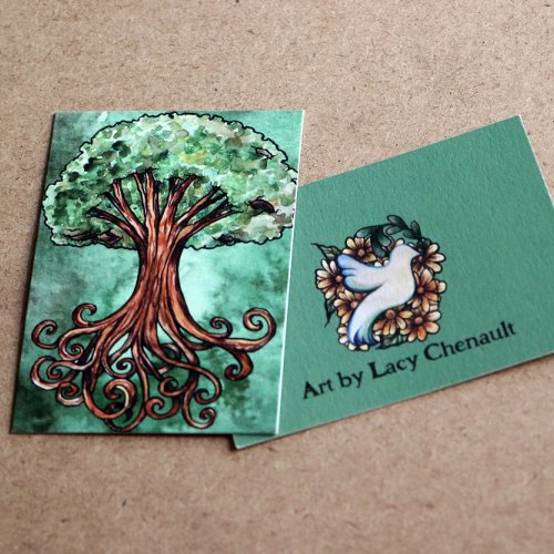 Yggdrasil Tree Norse Mythology Watercolor Card