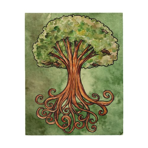 Yggdrasil Tree Norse Mythology  Wood Wall Art