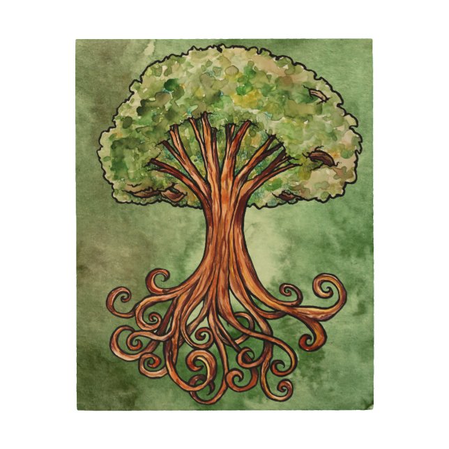 Yggdrasil Tree Norse Mythology  Wood Wall Art (Front)
