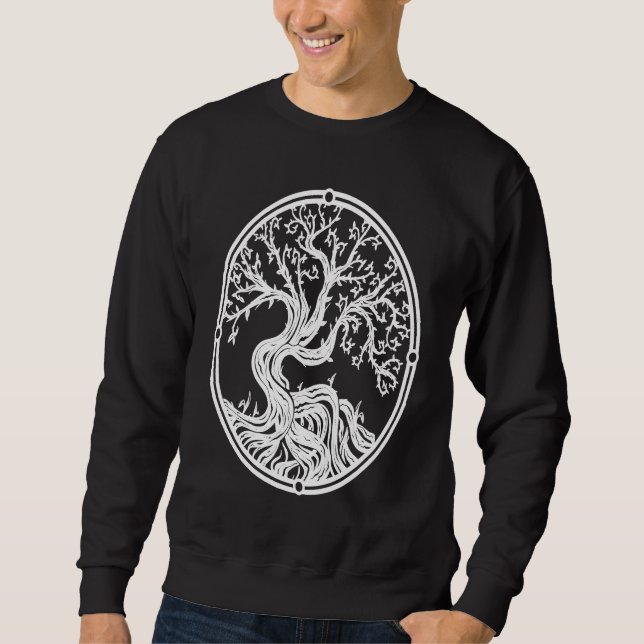 Yggdrasil Tree Of Life Nordic Celtic Tree Sweatshirt (Front)