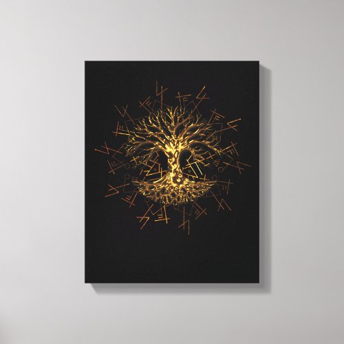 Yggdrasil World Ash Tree Of Life Pagan Canvas Print
