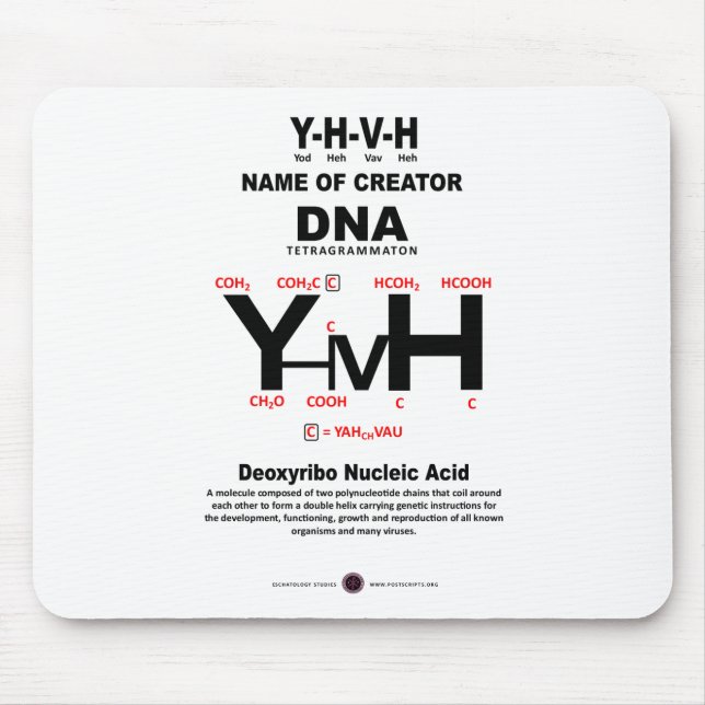 YHVH-DNA Chemical Bond Mouse Pad (Front)