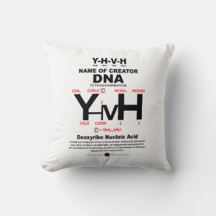 YHVH-DNA Chemical Bond Throw Pillow