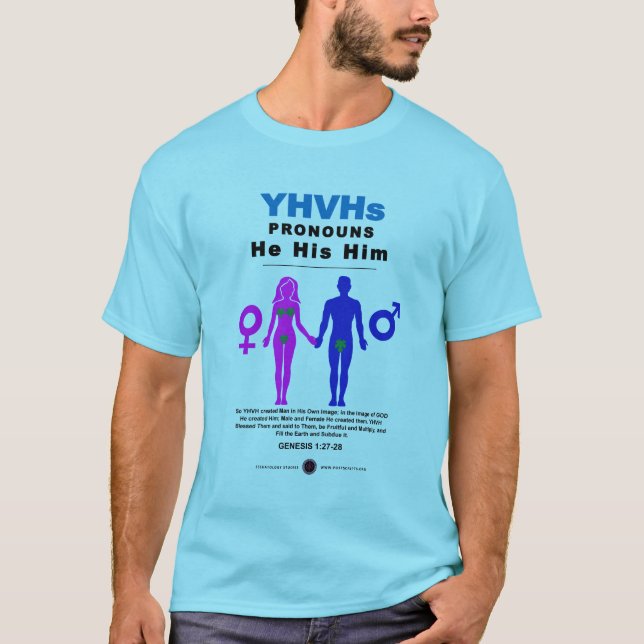 YHVH's Pronouns T-Shirt (Front)