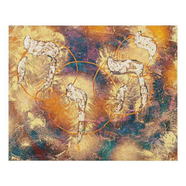  YHWH יהוה‎- Yud Hei Wav Hei Faux Canvas Print (Front)