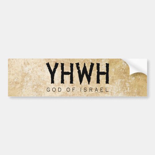 YHWH Jehovah Bumper Sticker