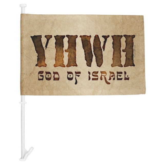 YHWH Jehovah Car Flag (Front)