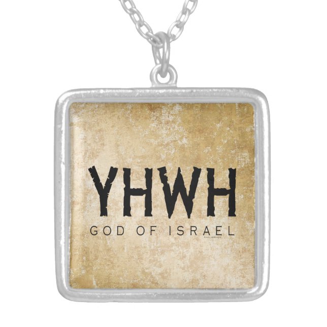 YHWH (Jehovah) Silver Plated Necklace (Front)