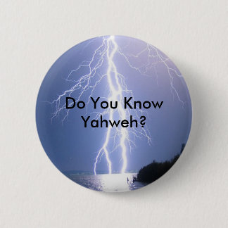 YHWH Lightning Pinback Button
