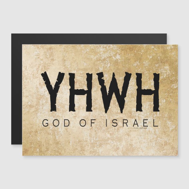 YHWH (Yahweh, Jehovah) God Israel Tetragrammaton (Front/Back)