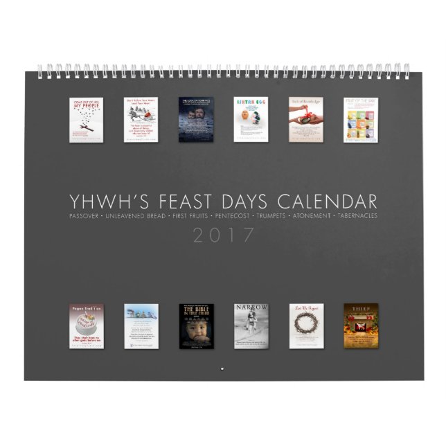 YHWH'S FEAST DAYS CALENDAR - 2017 - CANADA (Cover)