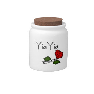Yia Yia Goodies Rose Candy Jar
