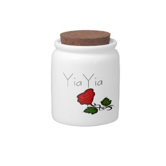 Yia Yia Goodies Rose Candy Jar