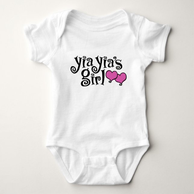 Yia Yia's Girl Baby Bodysuit (Front)