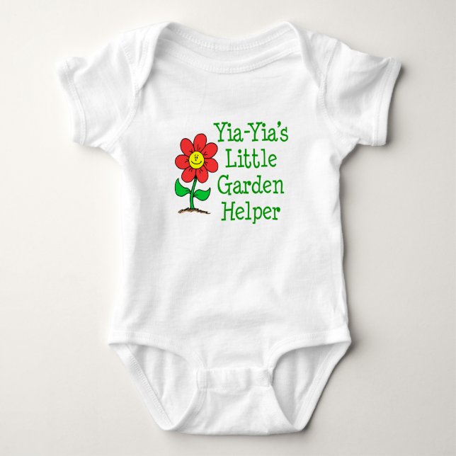 Yia-Yia's Little Garden Helper Baby Bodysuit (Front)