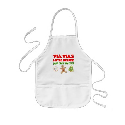 Yia Yias Little Helper Christmas Cookies Kids Apron