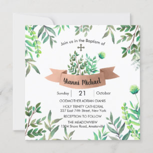 Yianni Square Baptism Invitation