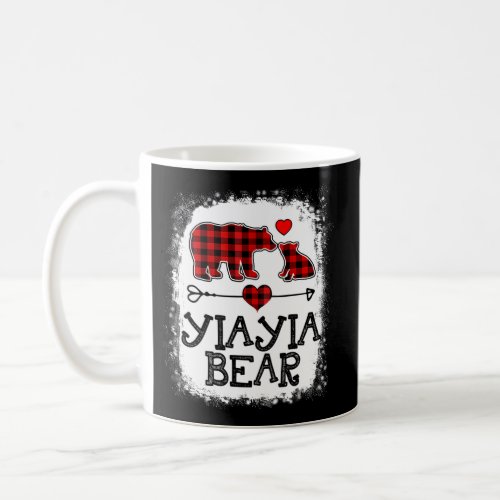 Yiayia Bear Pajama Red Plaid Buffalo Family Coffee Mug