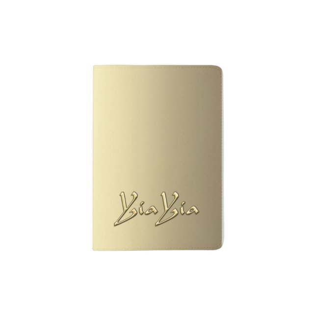 YiaYia Gold Passport Holder (Front)