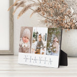 Yiayia | Grandchildren Photo Collage Plaque<br><div class="desc">Create a sweet gift for grandma with this three photo collage plaque. "YIAYIA" appears beneath your photos in chic gray lettering,  with your custom message and grandchildren's names overlaid.</div>