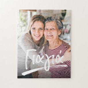 Yiayia Greek grandmother photo Jigsaw Puzzle