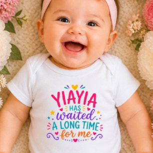Yiayia Has Waited Colorful Baby Bodysuit