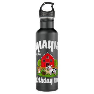 Yiayia Of The Birthday Boy Farm Animal Bday Party Stainless Steel Water Bottle