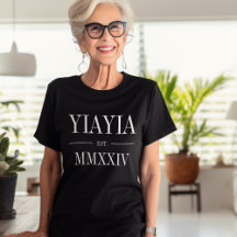 Yiayia Roman Numeral Year Established