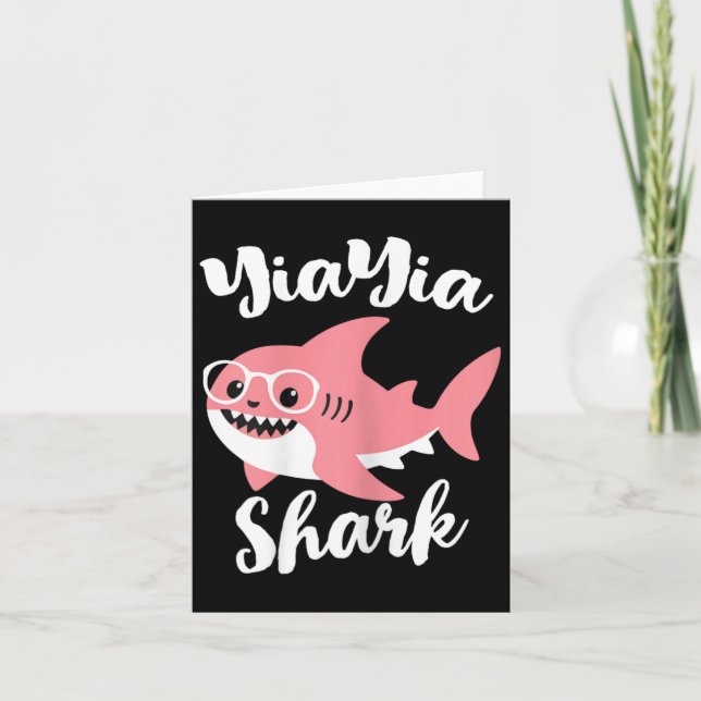 Yiayia Shark Mother's Day Grandma Funny Yia-yia  Card (Front)
