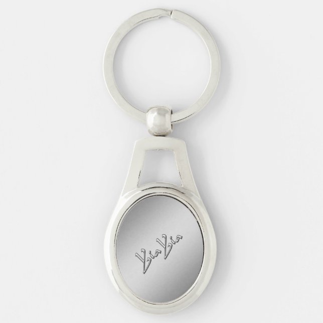YiaYia Silver Keychain (Front)