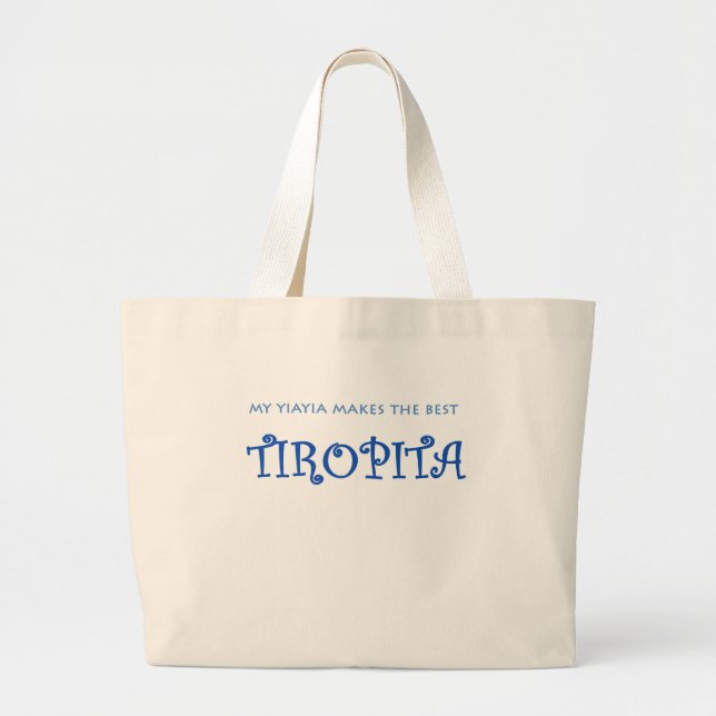 YIAYIA/TIROPITA LARGE TOTE BAG (Front)