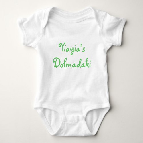 Yiayias Dolmadaki Baby Bodysuit