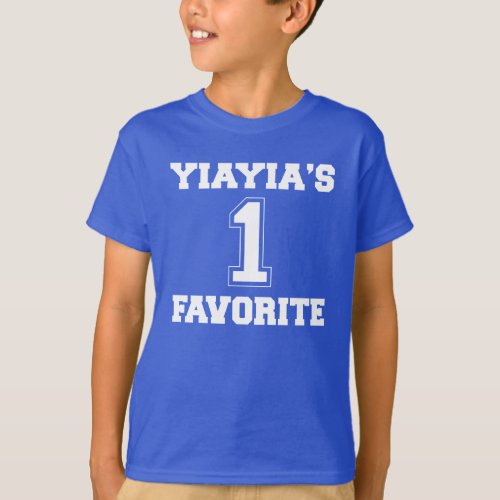 Yiayias Favorite Grandchild 1 Unisex Childs Tee