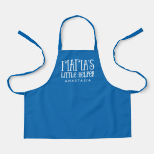 Yiayia's little helper Greek personalized blue Apron