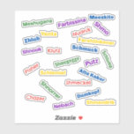 Yiddish Insults Sticker<br><div class="desc">A selection of all the best Yiddish slams in case you forgot some... or need some new ones!</div>