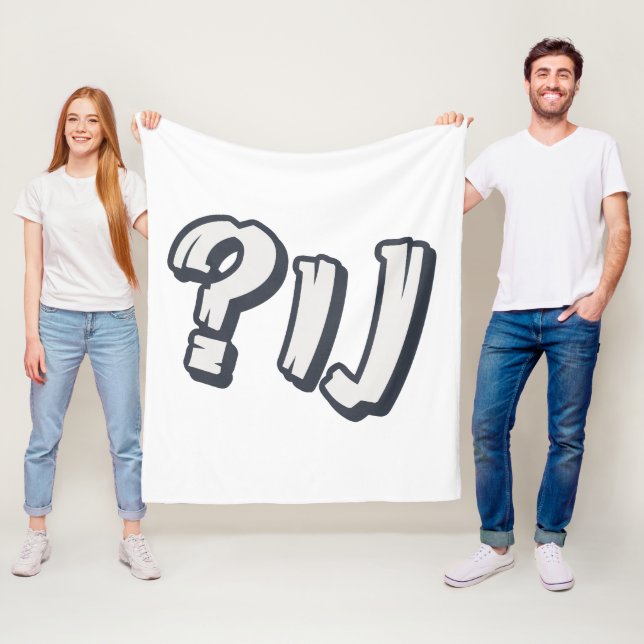 Yiddish "NU?" - The Perfect Jewish Expression  Fleece Blanket (In Situ)