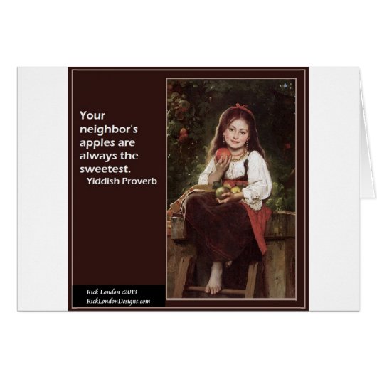 Yiddish Saying Regarding Apples & Graphic Cards (Front Horizontal)