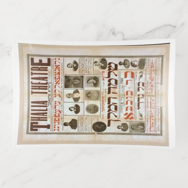 Yiddish Theater Poster - Thalia Theatre Trinket Tray (Front)