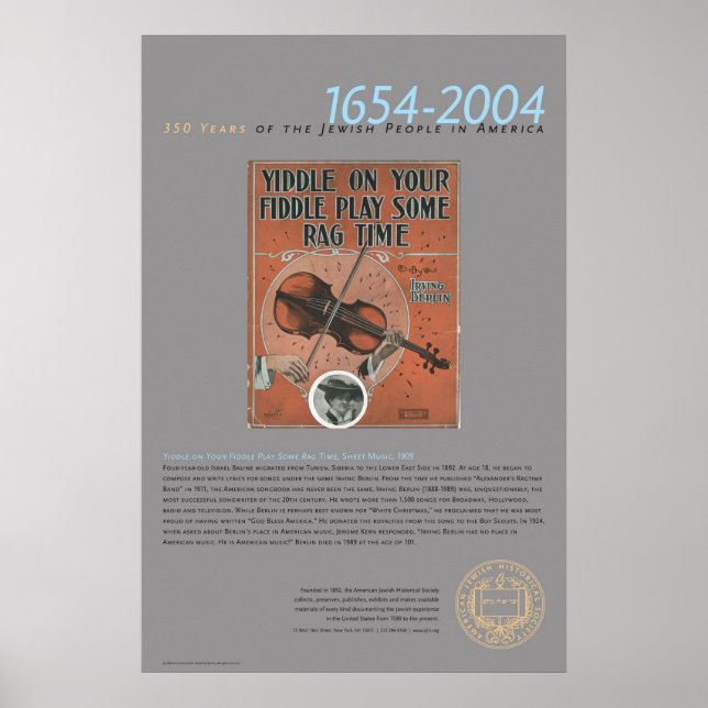 Yiddle On Your Fiddle..., Sheet Music, 1909 Poster (Front)