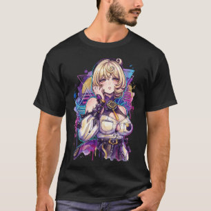 Yidhari ZZZ Purple Eyes Tentacles Back Vaporwave N T-Shirt