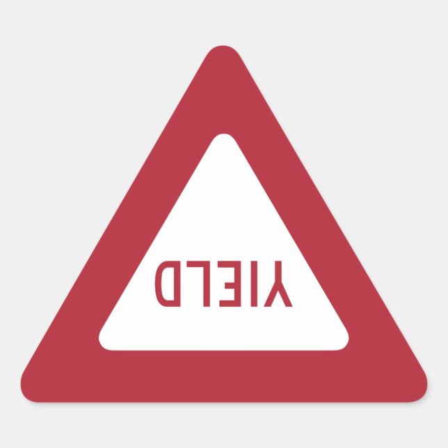 YIELD SIGN TRIANGLE STICKER (Front)