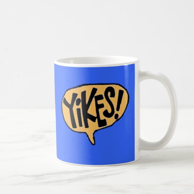 Yikes! Cartoon Exclamation Coffee Mug (Right)