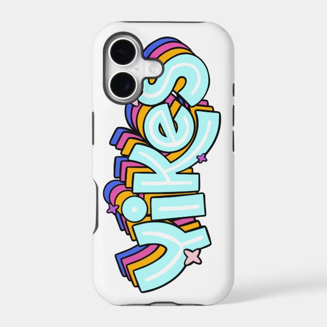 Yikes Retro Aesthetic Funny Quote Case-Mate iPhone Case (Back)