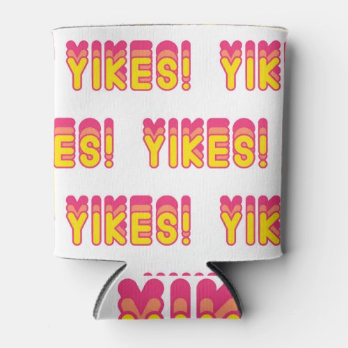 Yikes Words Retro Wallpaper Can Cooler
