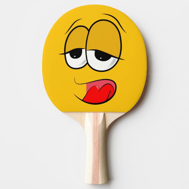 YikesYellow Emoji Ping-Pong Paddle (Front)