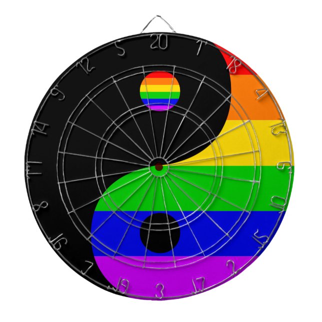 Yin and LGBT Dart Board (Front)