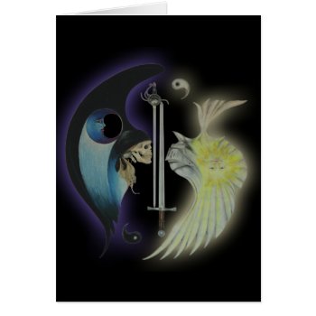 "yin And Yang 2" Art Card by TheInspiredEdge at Zazzle
