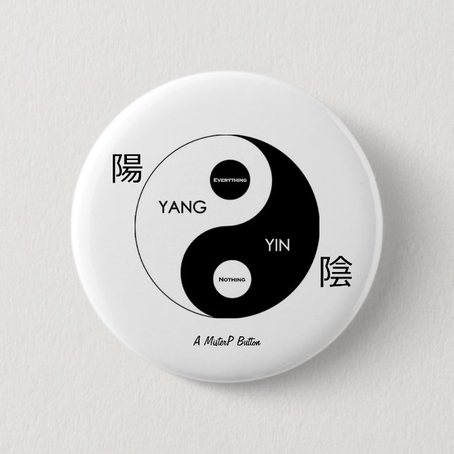 Yin and Yang - A MisterP Button (Front)