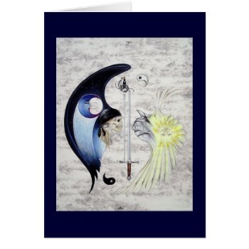"yin And Yang" Art Card by TheInspiredEdge at Zazzle